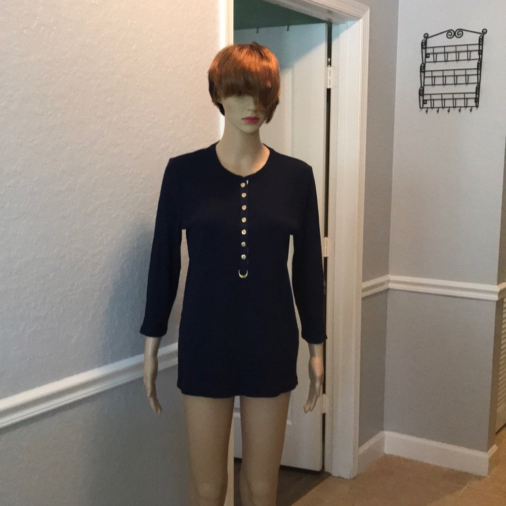 Women's Black Button-Up Top